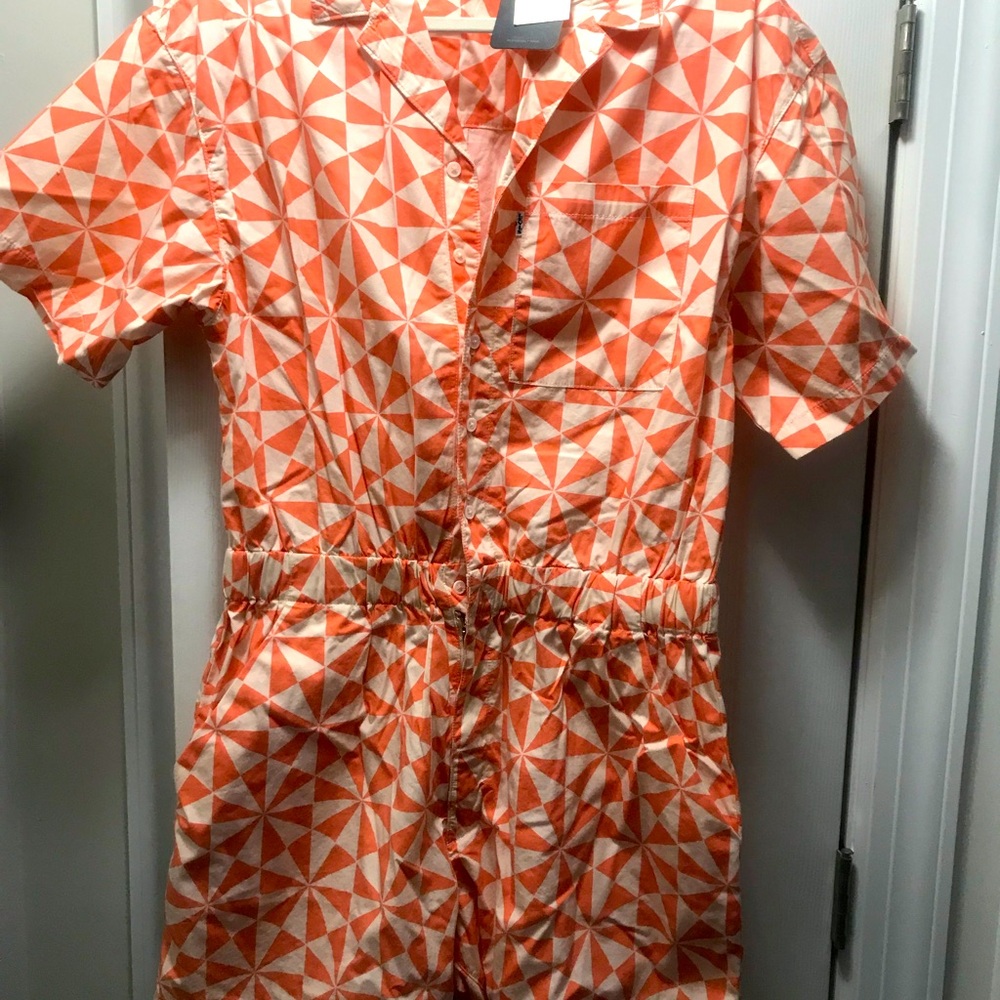 Print shorts romper